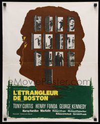 4b169 BOSTON STRANGLER French 18x22 '68 Tony Curtis, he killed thirteen girls, cool art!