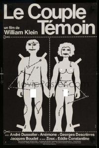 4b185 LE COUPLE TEMOIN French 15x23 '77 art by director/photographer William Klein!