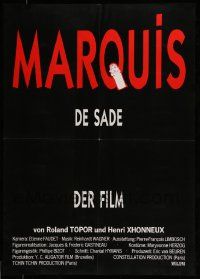 4b585 MARQUIS German '89 De Sade, Henri Xhonneu's animated French Revolution comedy!
