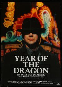 4b622 YEAR OF THE DRAGON German '85 Mickey Rourke, Michael Cimino, English title design!