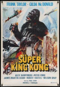 4b315 APE Turkish '79 different art of huge primate wreaking havoc, Super King Kong!