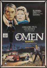 4b370 OMEN Turkish '76 Gregory Peck, Lee Remick, Satanic horror, different art by Ugurcan!