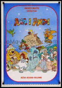 4b701 RAGGEDY ANN & ANDY Yugoslavian 20x28 '77 A Musical Adventure, cartoon artwork by Jarg!