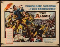 4c008 ALAMO 1/2sh '60 Brown art of John Wayne & Richard Widmark in the Texas War of Independence!