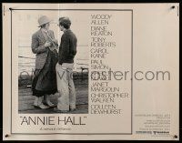 4c012 ANNIE HALL 1/2sh '77 full-length Woody Allen & Diane Keaton, a nervous romance!