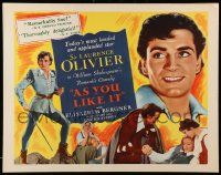 4c017 AS YOU LIKE IT 1/2sh R49 Sir Laurence Olivier in Shakespeare's romantic comedy!