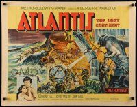 4c018 ATLANTIS THE LOST CONTINENT 1/2sh '61 George Pal sci-fi, cool fantasy art by Joseph Smith!