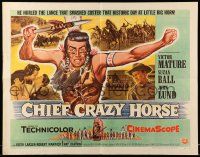 4c075 CHIEF CRAZY HORSE style B 1/2sh '55 Native American Indian Victor Mature smashed Custer!