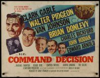 4c082 COMMAND DECISION style B 1/2sh '48 Clark Gable, Walter Pidgeon, Van Johnson, Brian Donlevy