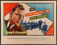 4c085 COURT-MARTIAL OF BILLY MITCHELL 1/2sh '56 c/u of Gary Cooper, directed by Otto Preminger!
