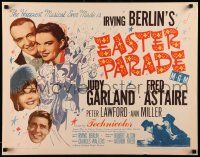 4c137 EASTER PARADE 1/2sh R62 Judy Garland & Fred Astaire, Hirschfeld art, Irving Berlin musical
