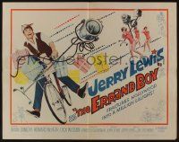 4c146 ERRAND BOY 1/2sh '62 screwball Jerry Lewis fractures Hollywood w/a million howls!