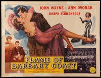 4c174 FLAME OF BARBARY COAST 1/2sh '45 romantic art of John Wayne & sexy Ann Dvorak, Schildkraut