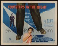 4c178 FOOTSTEPS IN THE NIGHT style B 1/2sh '57 He stalked the killer route, savage terror!