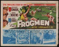 4c185 FROGMEN 1/2sh '51 the thrilling story of Uncle Sam's underwater scuba diver commandos!