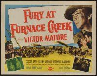 4c189 FURY AT FURNACE CREEK 1/2sh '48 Victor Mature & Coleen Gray western!