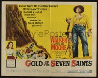 4c210 GOLD OF THE SEVEN SAINTS 1/2sh '61 Clint Walker, Roger Moore, the mystery of a thousand years!