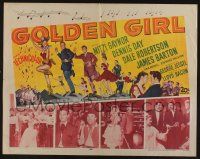4c211 GOLDEN GIRL 1/2sh '51 art of sexy Mitzi Gaynor, Dale Robertson & Dennis Day!