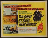 4c219 GREAT ST. LOUIS BANK ROBBERY 1/2sh '59 Molly McCarthy & Steve McQueen in his second movie!