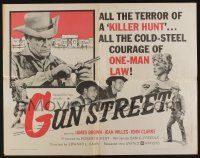 4c223 GUN STREET 1/2sh '61 James Brown checking his revolver, Jean Willes