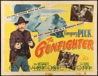 4c226 GUNFIGHTER 1/2sh '50 Gregory Peck's only friends were his guns, great outlaw image!