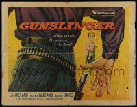 4c229 GUNSLINGER 1/2sh '56 Roger Corman directed, sexy Beverly Garland, cool art!
