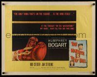 4c235 HARDER THEY FALL style A 1/2sh '56 Humphrey Bogart, Steiger, all the dames & money you want!