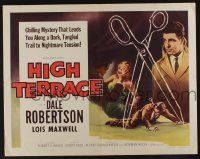 4c256 HIGH TERRACE style B 1/2sh '56 Dale Robertson, mystery that clutches you like a nightmare!