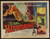 4c258 HIPPODROME 1/2sh '61 Tom Jung circus art, the thrill of death-defying drama!