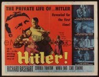 4c261 HITLER 1/2sh '62 Richard Basehart in the title role, Women of Nazi Germany!