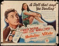 4c263 HOLIDAY AFFAIR style A 1/2sh '49 sexy Janet Leigh is what Robert Mitchum wants for Christmas!