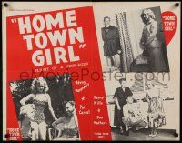 4c264 HOME TOWN GIRL 1/2sh '40s plight of a teen-ager, all-star Hollywood cast of tomorrow!