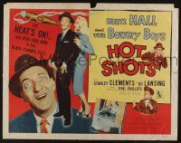4c270 HOT SHOTS style A 1/2sh '56 Huntz Hall & The Bowery Boys are big shots of the TV nutwork!