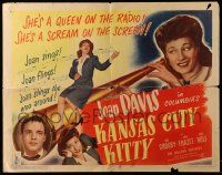 4c303 KANSAS CITY KITTY 1/2sh '44 Joan Davis, radio & screen's favorite funstar, Bob Crosby, Frazee