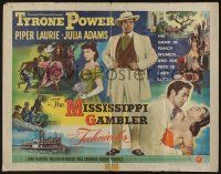 4c343 MISSISSIPPI GAMBLER style B 1/2sh '53 Tyrone Power's game is fancy women like Piper Laurie!