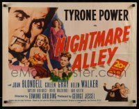 4c359 NIGHTMARE ALLEY 1/2sh R55 Tyrone Power is a carnival barker whose life goes very wrong!