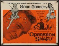 4c365 ON THE FIDDLE 1/2sh '65 huge close up of young Sean Connery + sexy girl, Operation Snafu!