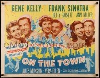 4c366 ON THE TOWN 1/2sh R62 Gene Kelly, Frank Sinatra, sexy Ann Miller's legs, Betty Garrett