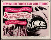 4c412 SADISMO 1/2sh '67 AIP bizarre sadomasochism, how much shock can you stand?