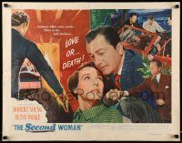 4c421 SECOND WOMAN style B 1/2sh '50 Robert Young & pretty Betsy Drake, film noir!