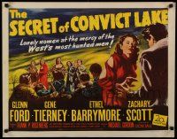 4c422 SECRET OF CONVICT LAKE 1/2sh '51 Gene Tierney is a lonely woman at the mercy of hunted men!