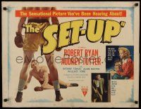 4c426 SET-UP style B 1/2sh '49 boxer Robert Ryan down in the boxing ring, Robert Wise directed!