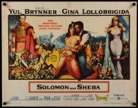 4c442 SOLOMON & SHEBA style B 1/2sh '59 Yul Brynner with hair & super sexy Gina Lollobrigida!
