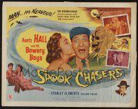 4c445 SPOOK CHASERS style A 1/2sh '57 Huntz Hall, Bowery Boys, It's a howl of a prowl!