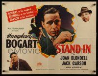4c446 STAND-IN 1/2sh R48 Leslie Howard & Joan Blondell, plus Humphrey Bogart!