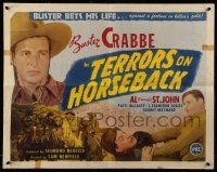 4c449 TERRORS ON HORSEBACK 1/2sh '46 Buster Crabbe, King of the Wild West, Al Fuzzy St. John