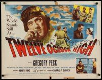 4c469 TWELVE O'CLOCK HIGH 1/2sh '50 cool image of smoking World War II pilot Gregory Peck!