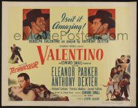 4c475 VALENTINO style B 1/2sh '51 Eleanor Parker, Anthony Dexter as Rudolph!