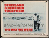 4c483 WAY WE WERE 1/2sh '73 Barbra Streisand & Redford walk on the beach, different blue design!