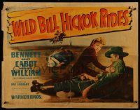 4c487 WILD BILL HICKOK RIDES style B 1/2sh '42 Constance Bennett, Bruce Cabot, Warren William